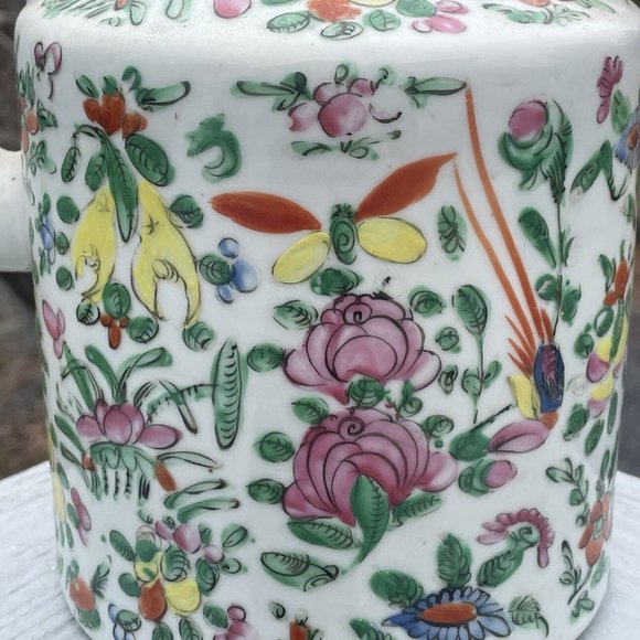 Antique Chinese Porcelain Famille Rose Hand Painted Teapot Qing - Republic - Picture 9 of 16